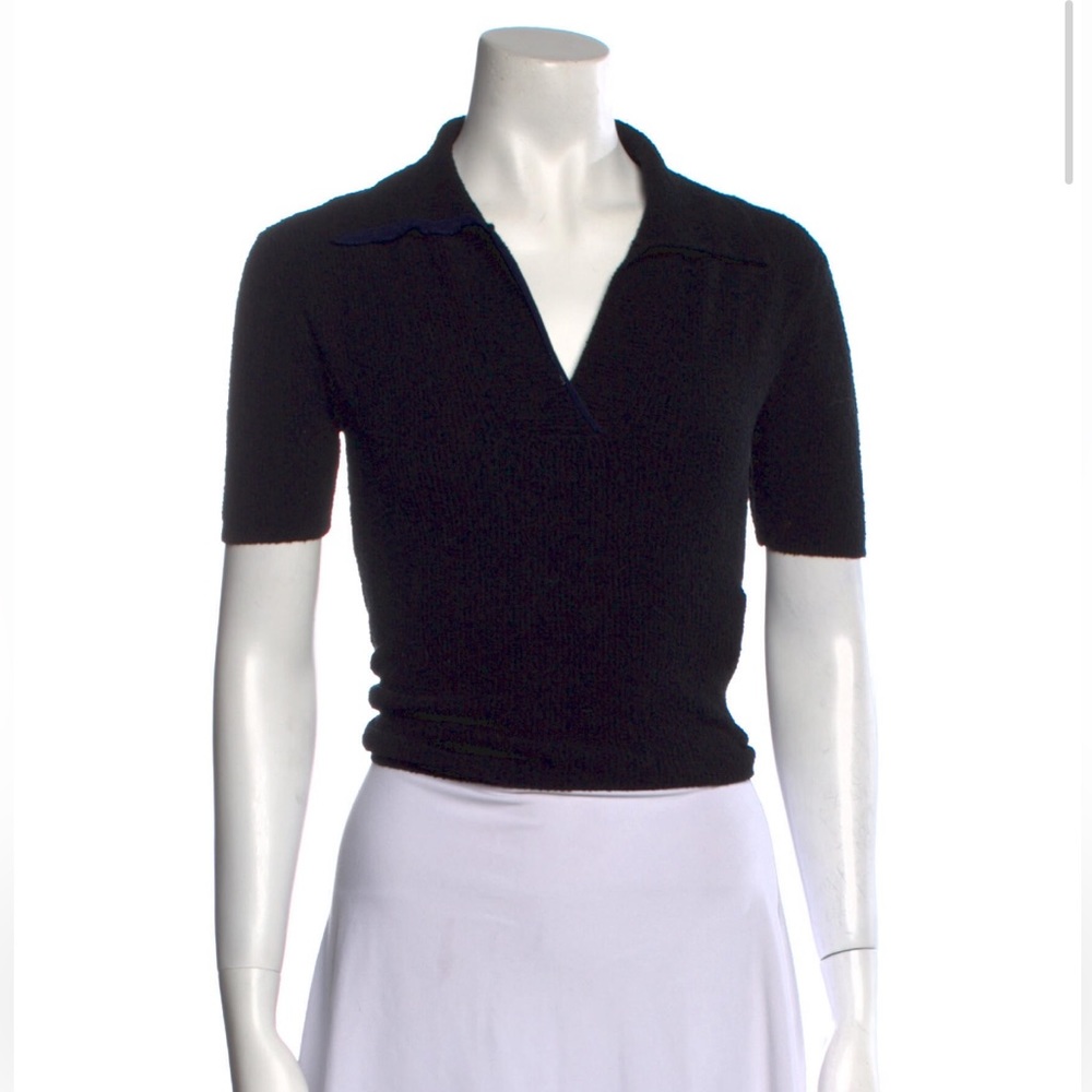 Jacquemus Terrycloth Polo Top with Open Back